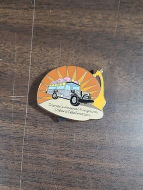 Disney Animal Kingdom Safari Pin - Orange, Yellow, Pink, Blue